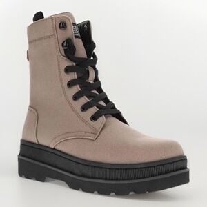 Levi's Women's Size 5.5 Eliana Neo Canvas Fashion Platform Ankle Boots Taupe